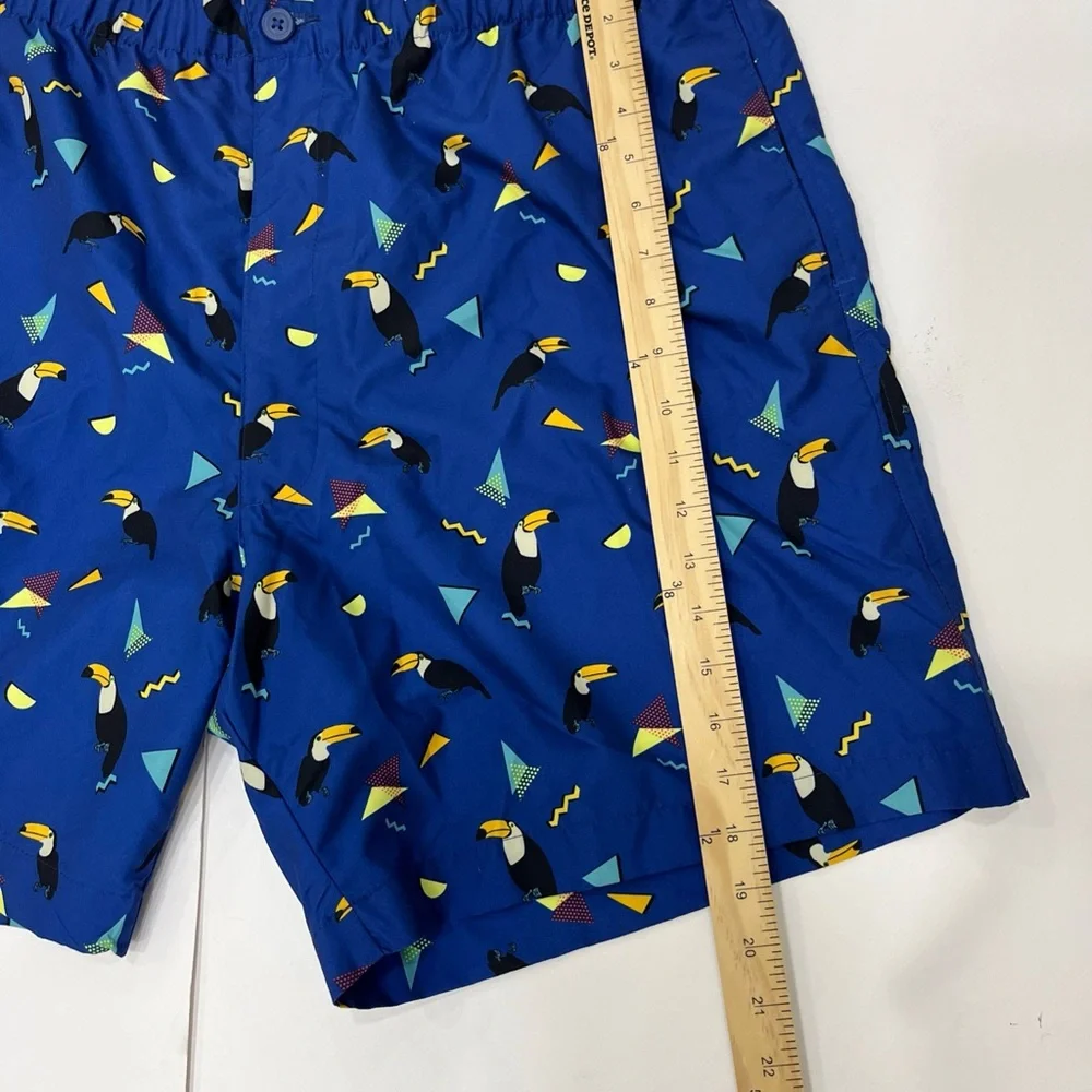 NWT JOE MARTIN Men’s Hybrid Short - Bathing Suit in Blue with Toucans Size‎ 2XL